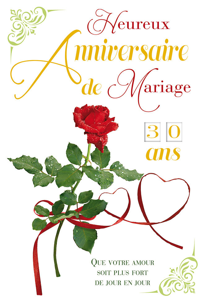 ANNIV MARIAGE MON AMIE LA ROSE dorure//tirette