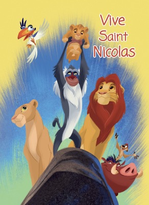 76832- Carte postale st nicolas Le roi lion