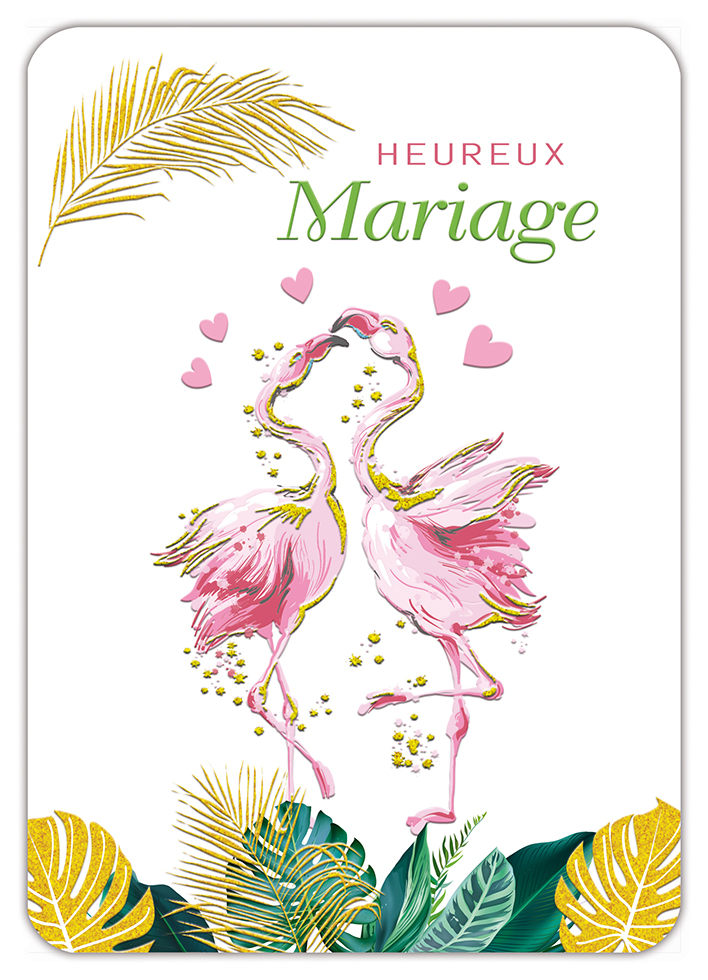 CARNET DOUBLE  MARIAGE  FLAMAND ROSE