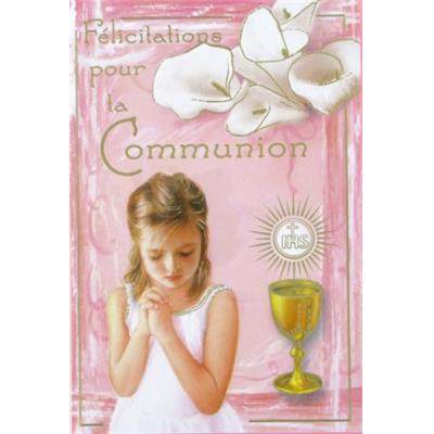 P37- Carte double Félicitations Communion