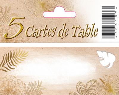 CI CARTES DE TABLES POCH X 5 -